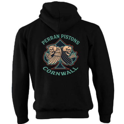 Perran Pistons Biker Hoody Hoodie Classic Bike Custom Chopper Vintage Motorcycle Aces